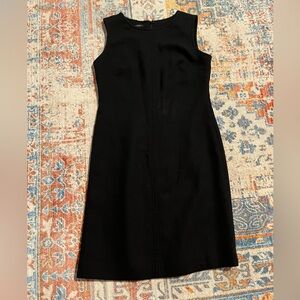 Talbots black sleeveless sheath dress wool blend